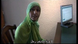 Moroccan slut Jamila tried lesbian sex with dutch girl&lpar;Arabic subtitle&rpar;