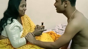 Indian Devar bhabhi has hot sex at home! with clear dirty talking