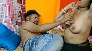 Indian hot NRI bhabhi fucking with dildo and my penis! Hindi sex with clear audio