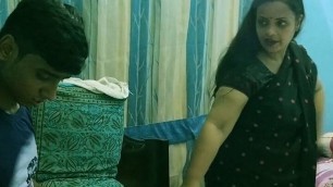 Indian teen boy fucking his sexy hot bhabhi secretly at home