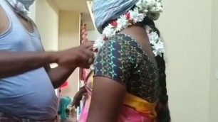 Indian Aunty pink saree doggy video