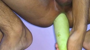 Indian Guy Takes Big Bottle Gourd In Ass Part 1