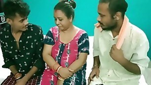 Hot Milf Aunty shared! Hindi latest threesome sex