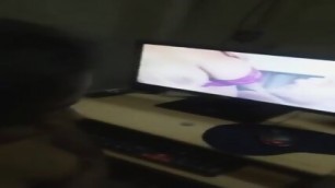 HORNY INDIAN GIRL MASTURBATING WATCHING PORN